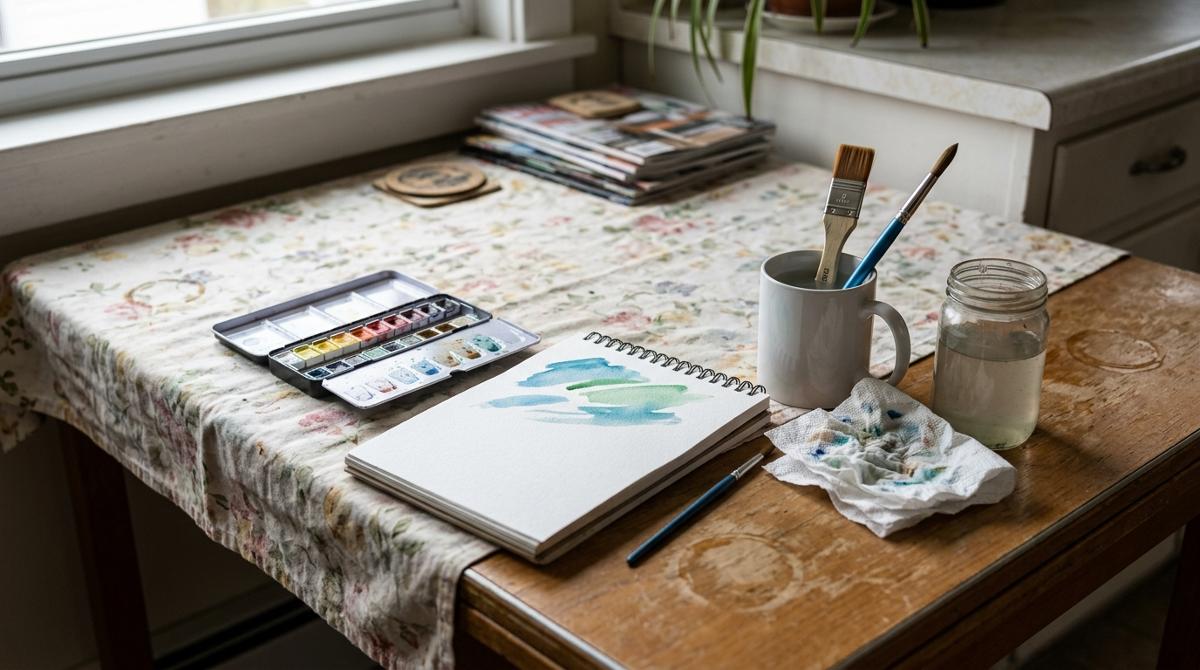 Complete Beginner Watercolor Setup for Under €40 — photo in a real-life setting
