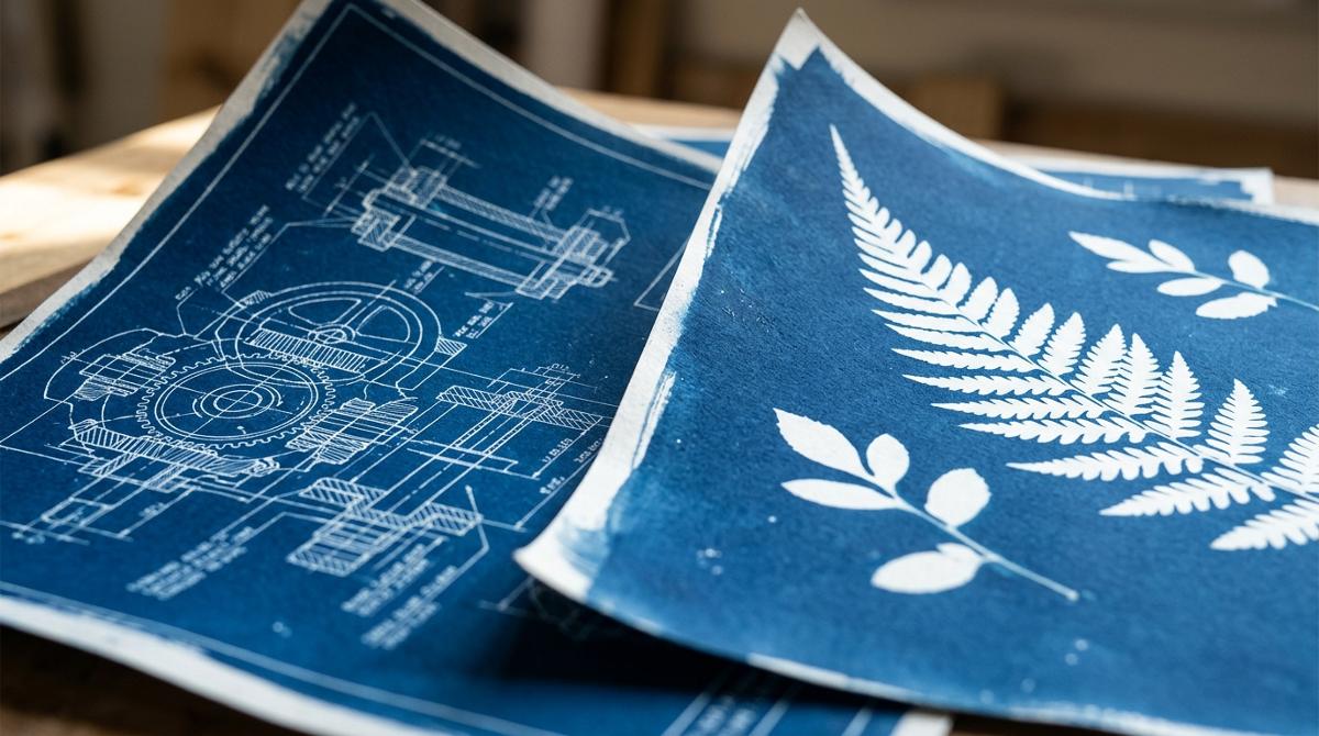 Why Are Blueprints Blue? — photo in a real-life setting