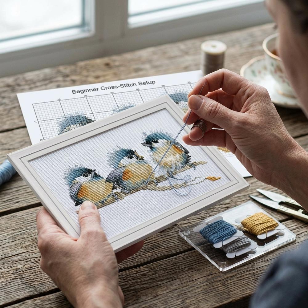 Bird-Themed Cross Stitch Kit