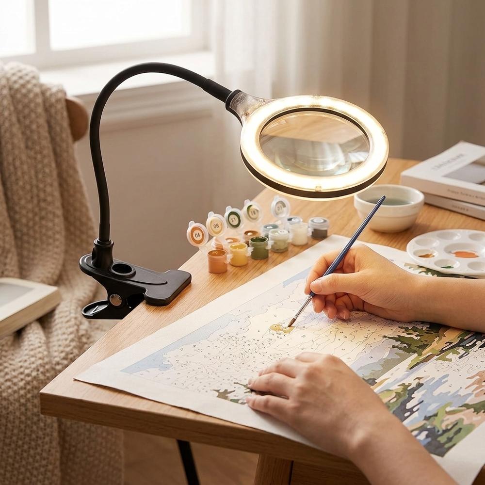 Magnifying Desk Lamp with Light