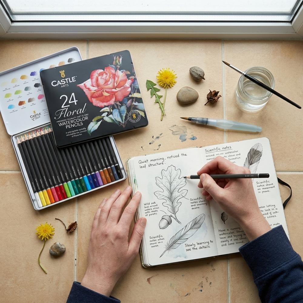 Botanical Watercolor Pencil Set