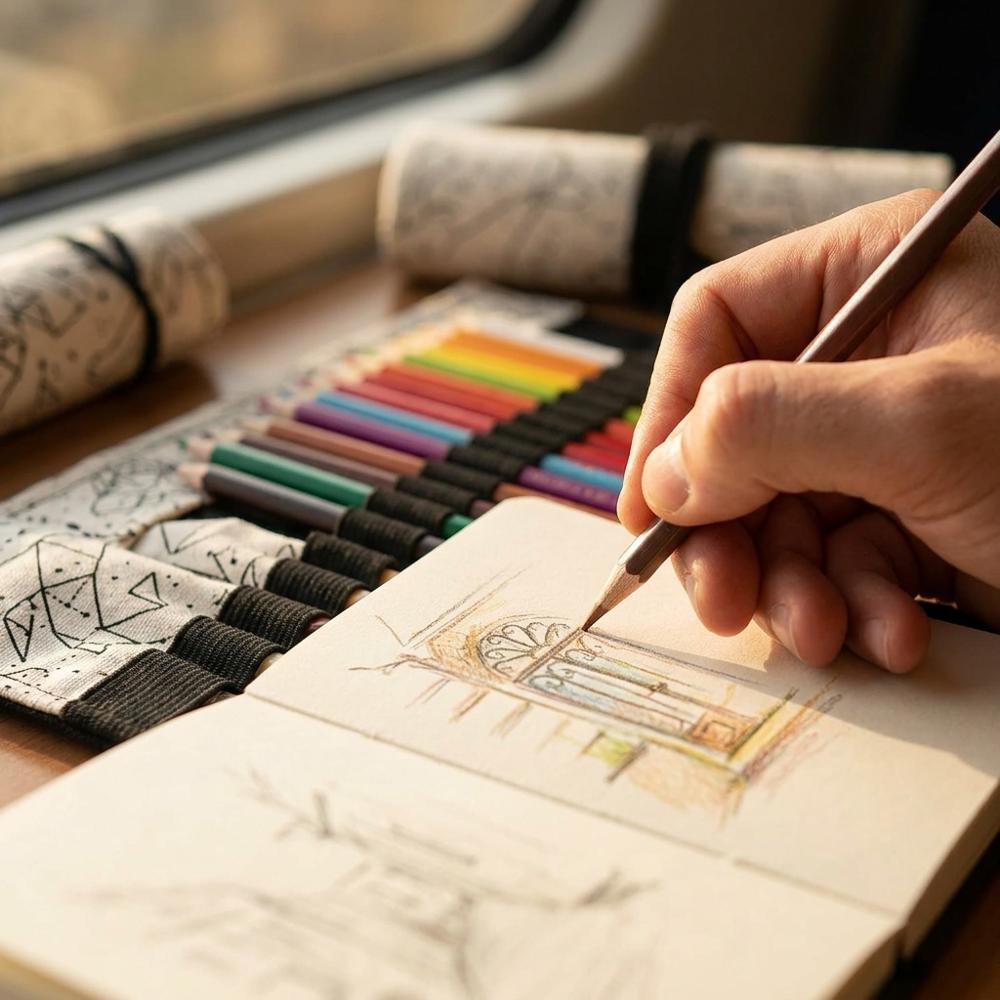 Artist Pencil Roll Organizer