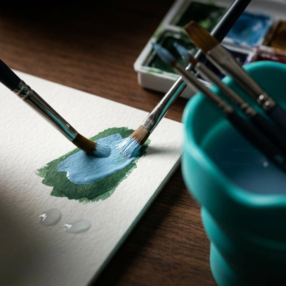Portable Paint Water Cup with Holder