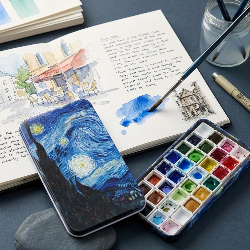 Portable Magnetic Watercolor Palette Kit