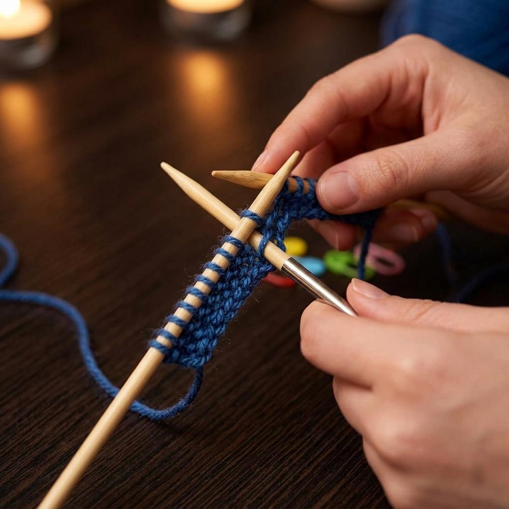 Complete Bamboo Knitting Needle Set