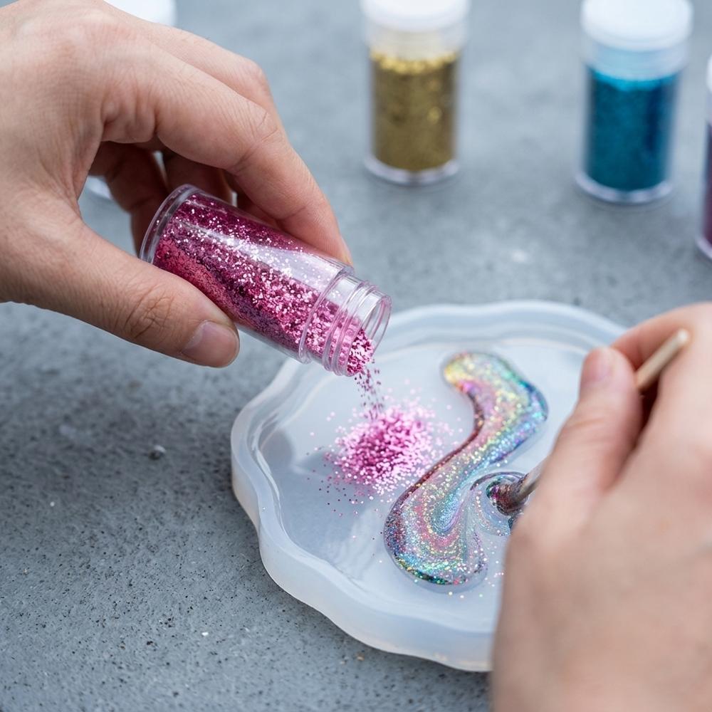 Vibrant Multi-Texture Craft Glitter Set