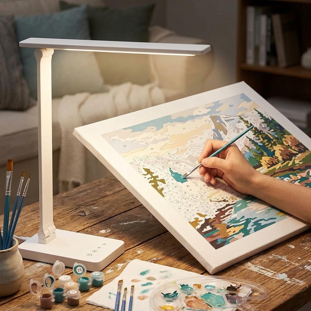 Adjustable LED Desk Lamp with USB Charging
