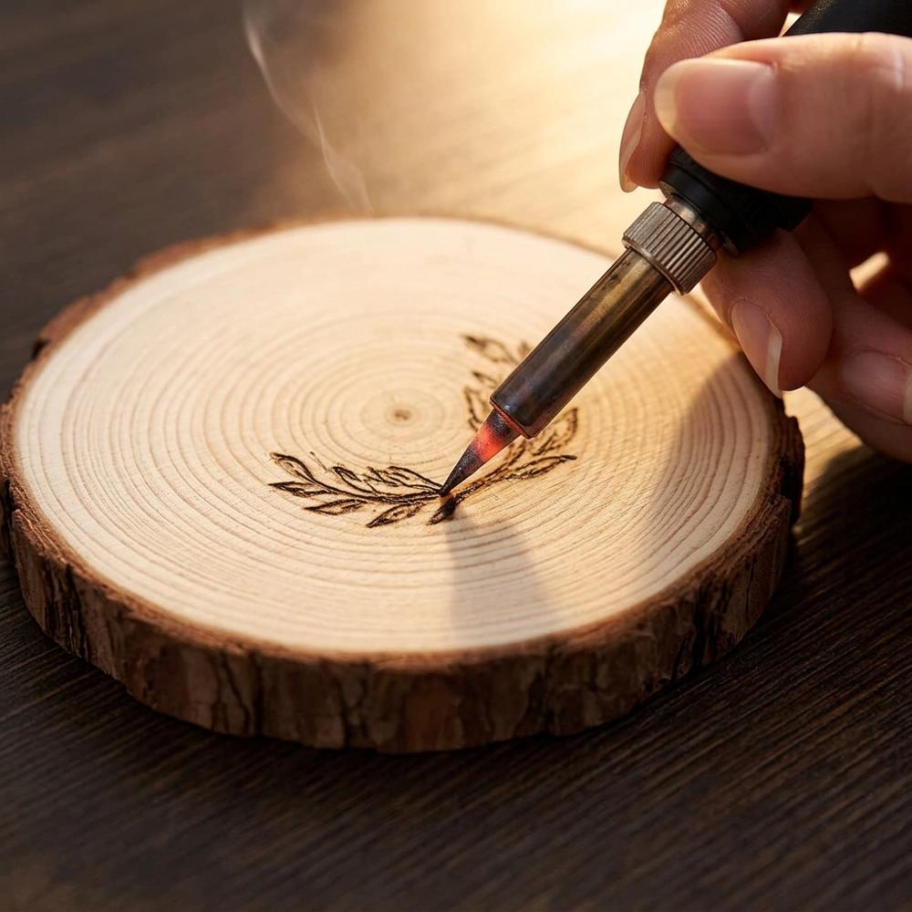 Rustic Natural Wood Slices Set