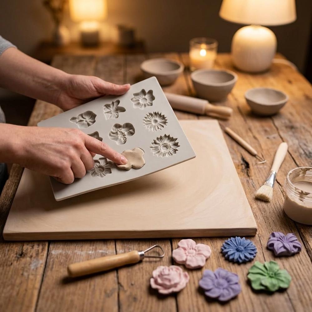 Flower-Shaped Polymer Clay Molds