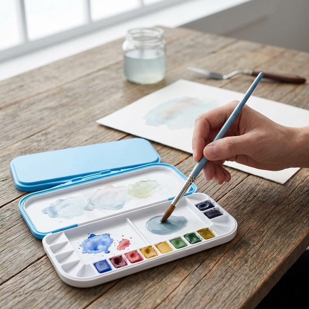 Airtight Watercolor Palette with Wells