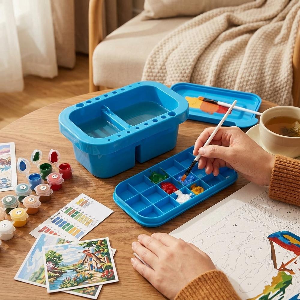 Brush Cleaner and Mixing Palette Combo