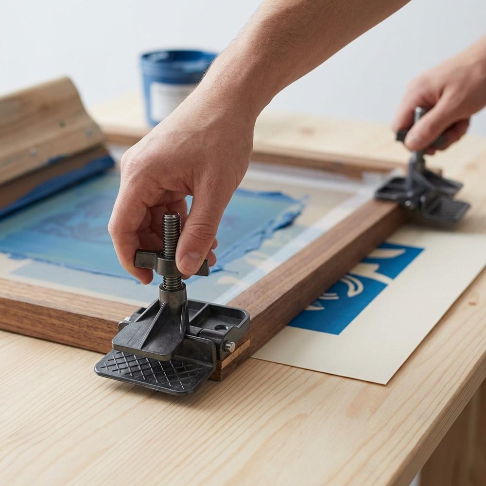 Screen Printing Hinge Clamp Pair
