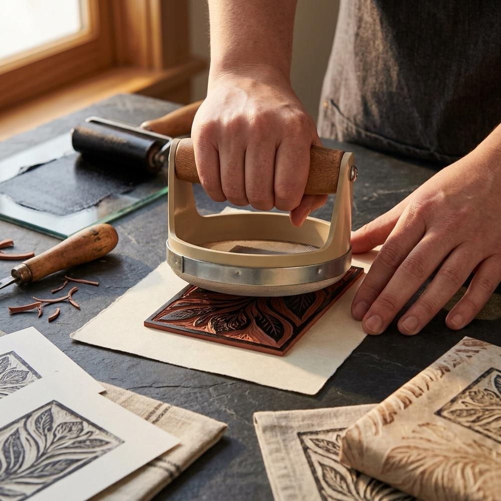 Handheld Wood Block Printing Tool
