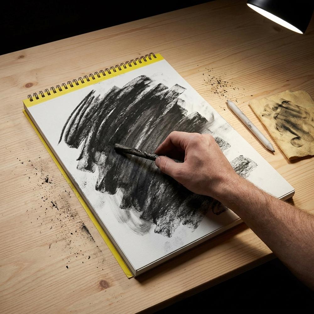 Premium Wire Bound Charcoal Sketch Pad