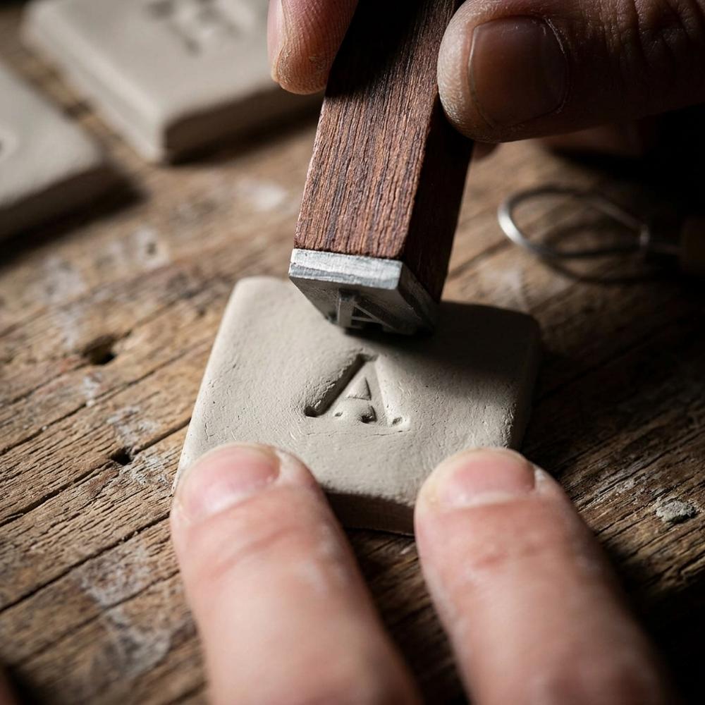 Alphabet and Number Clay Stamps
