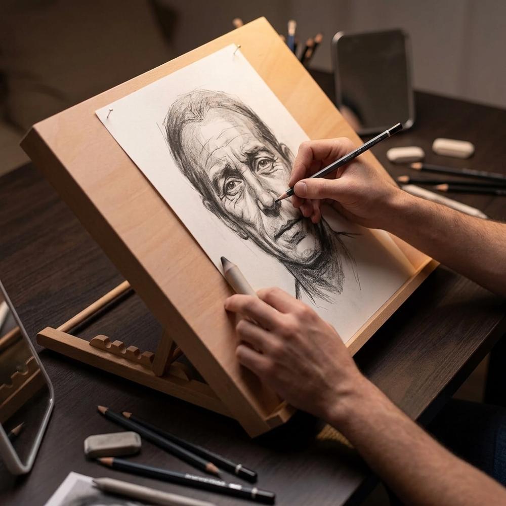 Adjustable Wooden Drawing Board