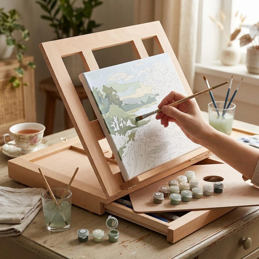 Compact Tabletop Easel with Storage