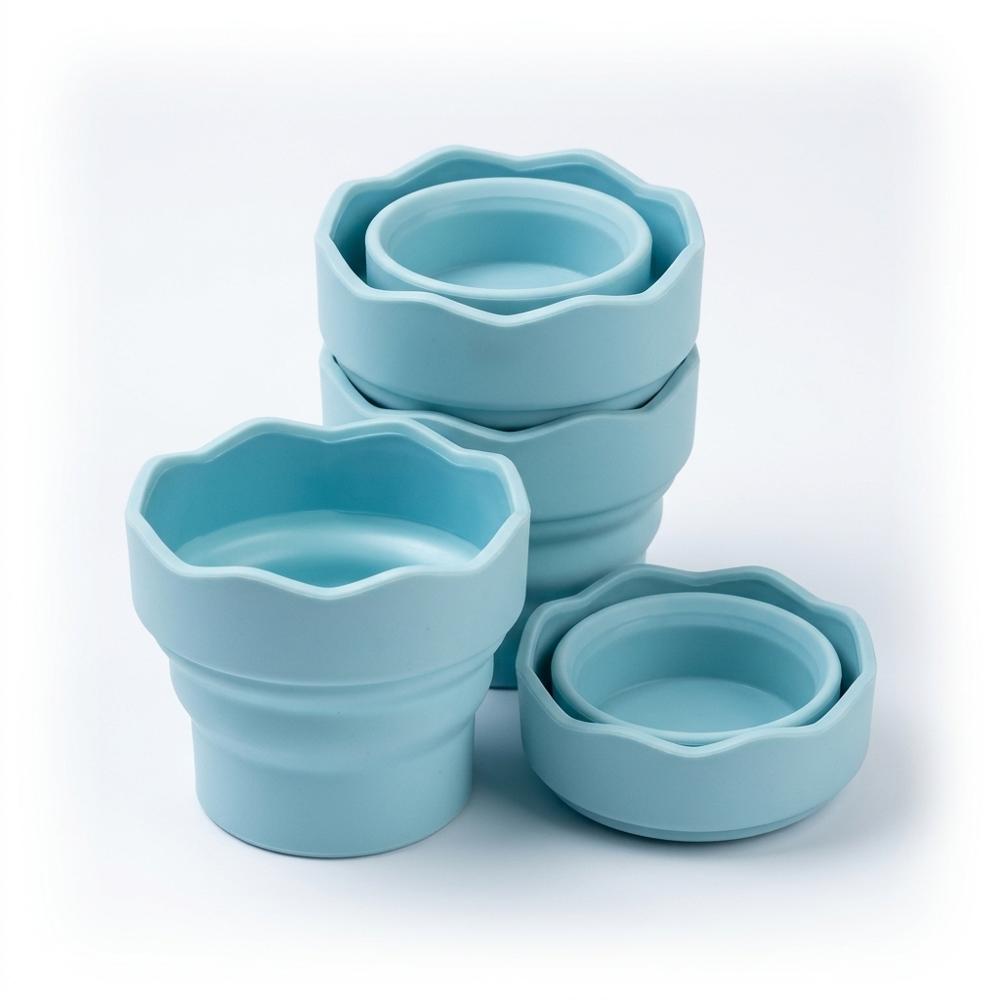 Collapsible Silicone Brush Washer Cups
