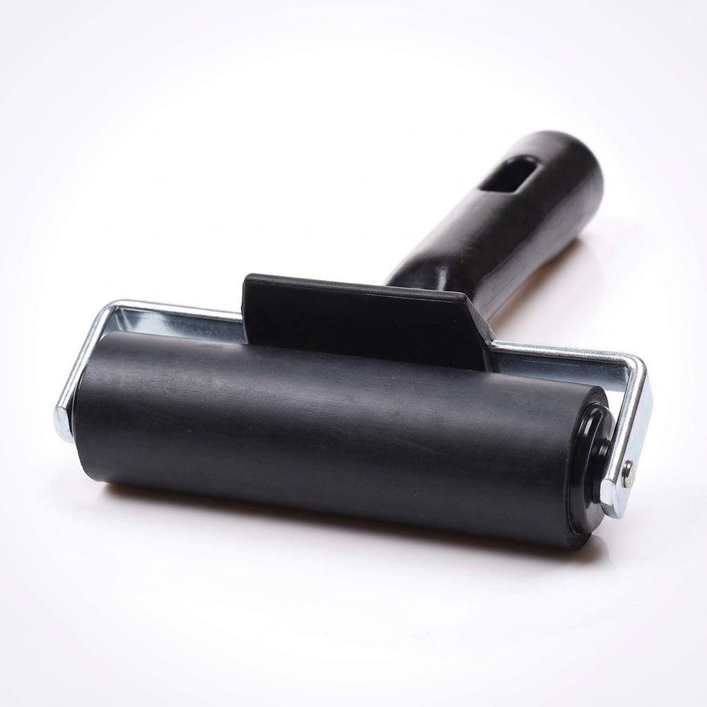 rubber brayer roller for pressing glued paper flat