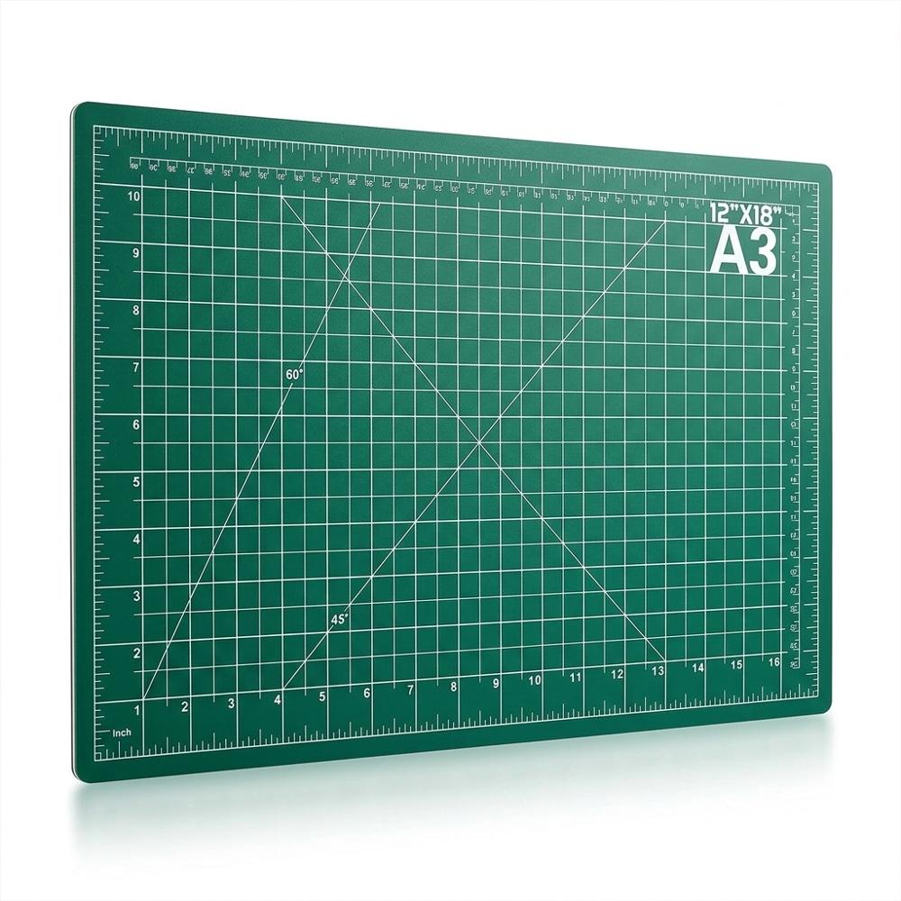 self-healing cutting mat that protects the table and squares your parts