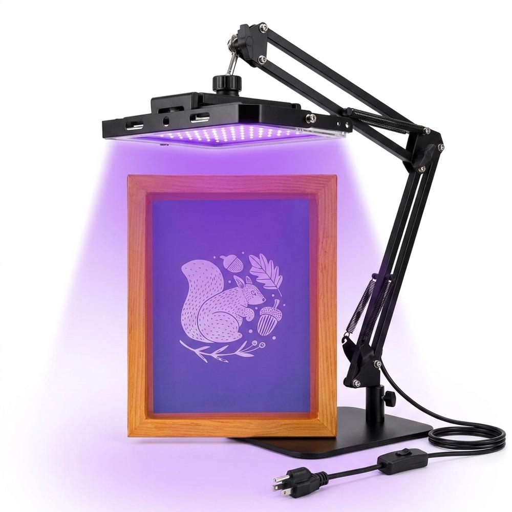 395 nm UV exposure lamp for printing indoors in any weather