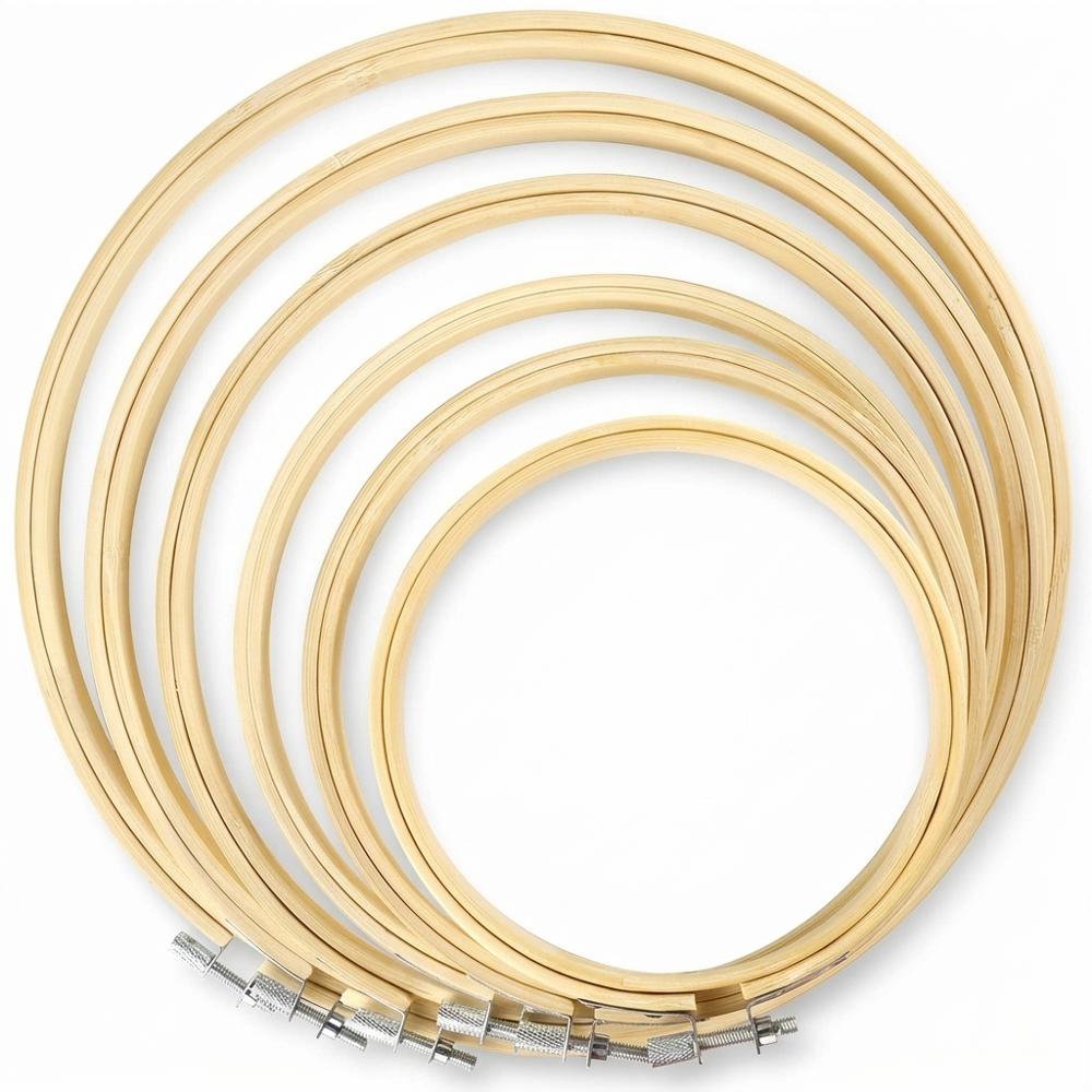 Complete Bamboo Embroidery Hoop Set