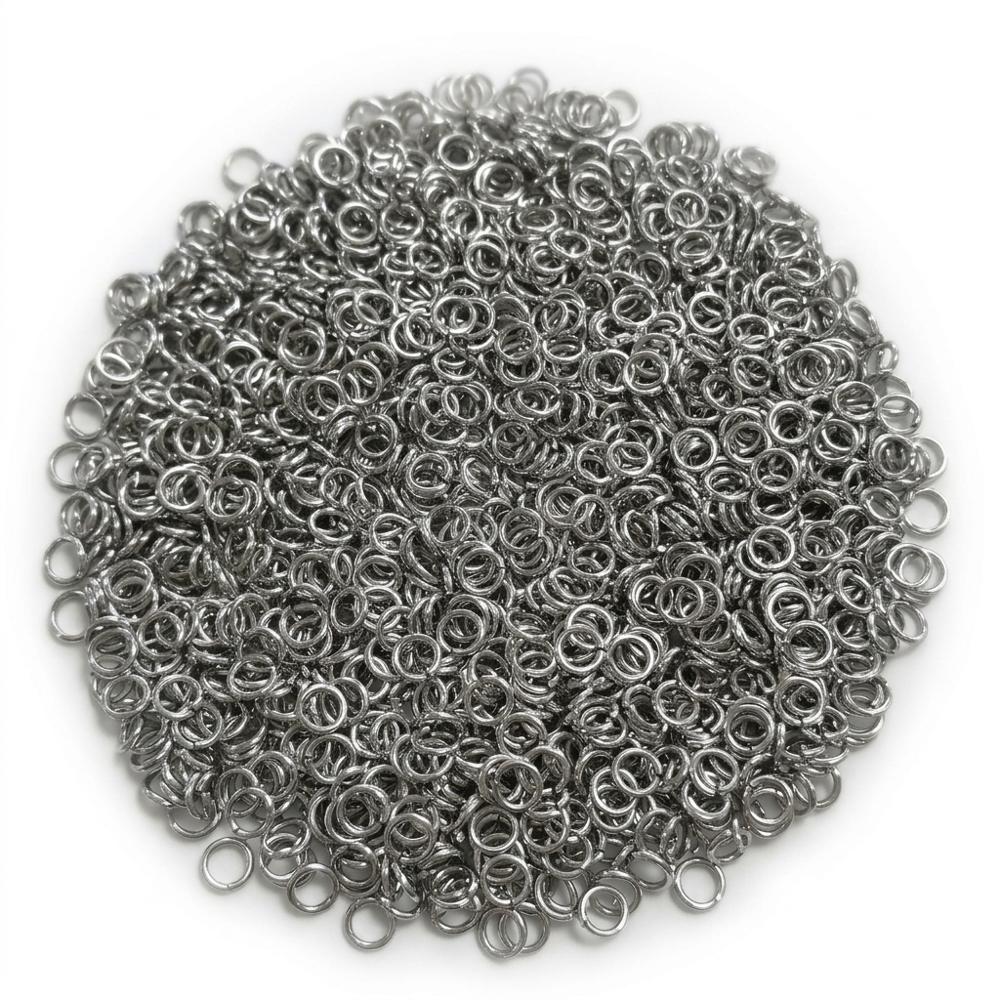 pre-cut bright aluminum jump rings sized for beginner chainmaille weaves