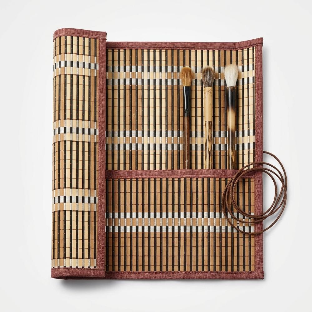 Portable Bamboo Calligraphy Brush Holder