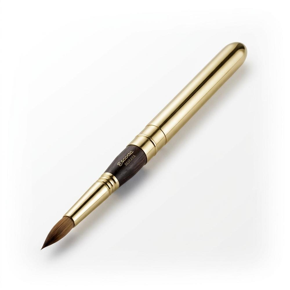 pocket travel brush in natural sable that caps for transport