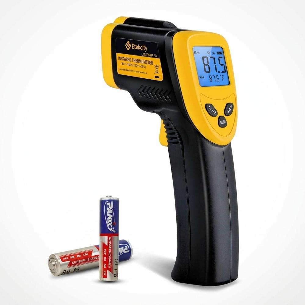 infrared thermometer for checking lye and oil temperatures