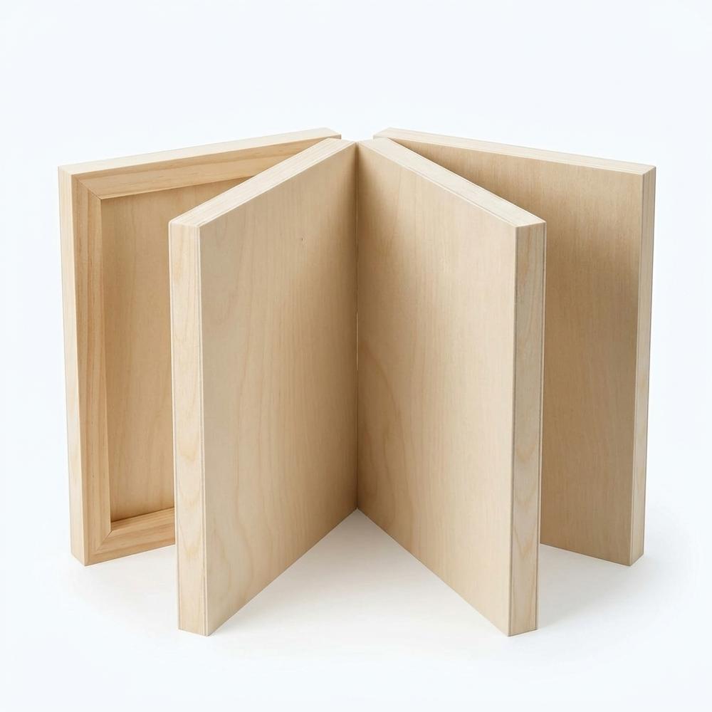 rigid cradled wood panels for mounting paper collage