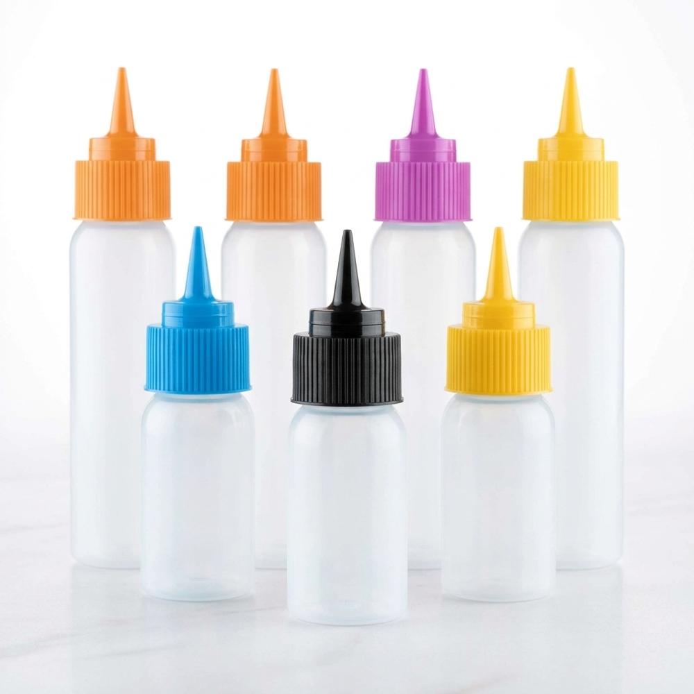 fine needle-tip squeeze bottles for dots and wet-on-wet detail