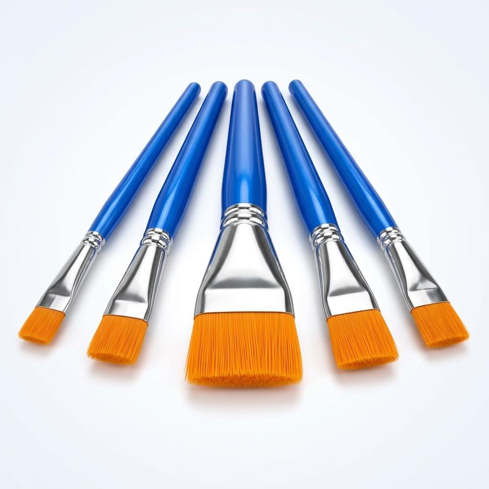 flat synthetic brushes for spreading adhesive evenly across paper