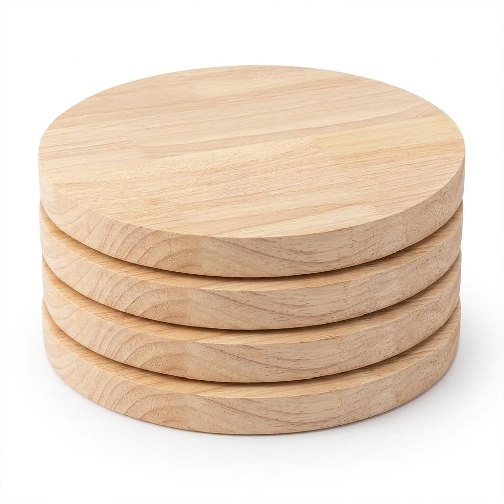 round softwood plaques sized for circular thread portraits
