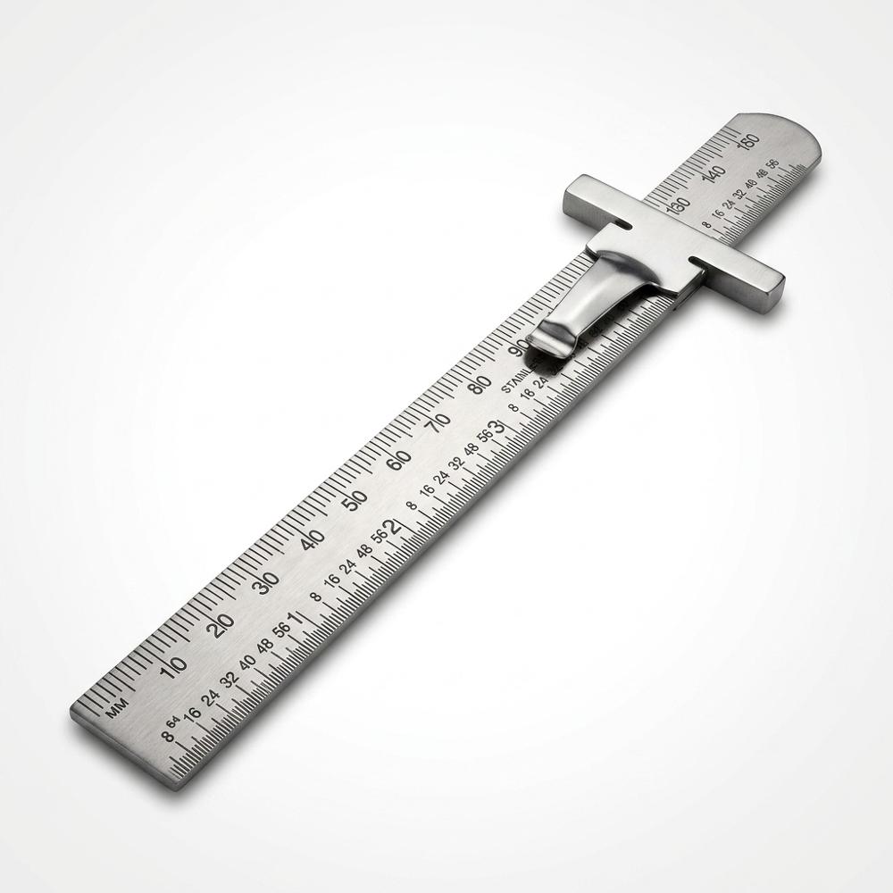 Compact Stainless Steel Pocket Ruler