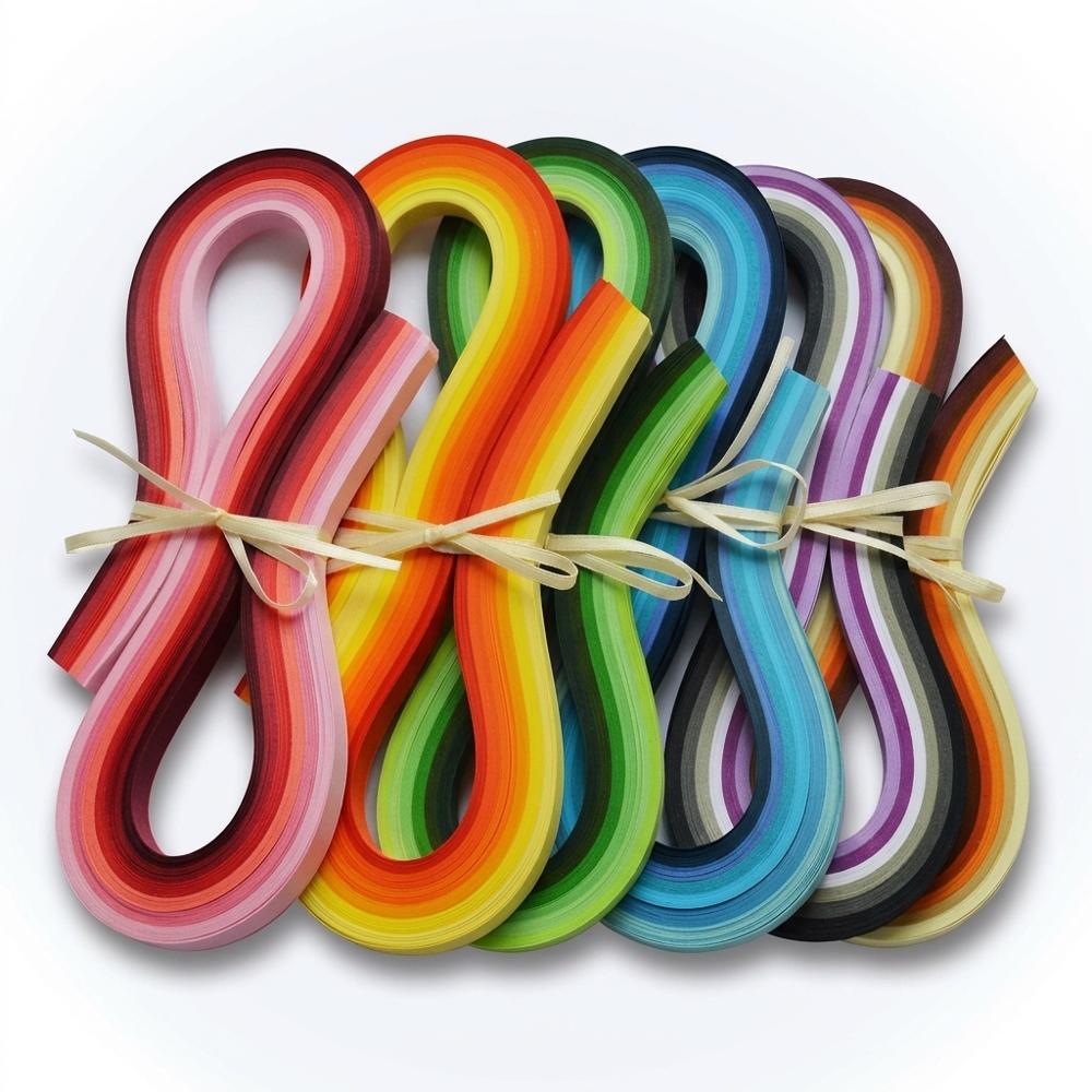 Wide 10 mm quilling strips for fringed flowers and folded roses