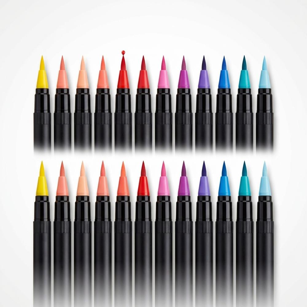 Vibrant Flexible Watercolor Brush Pens