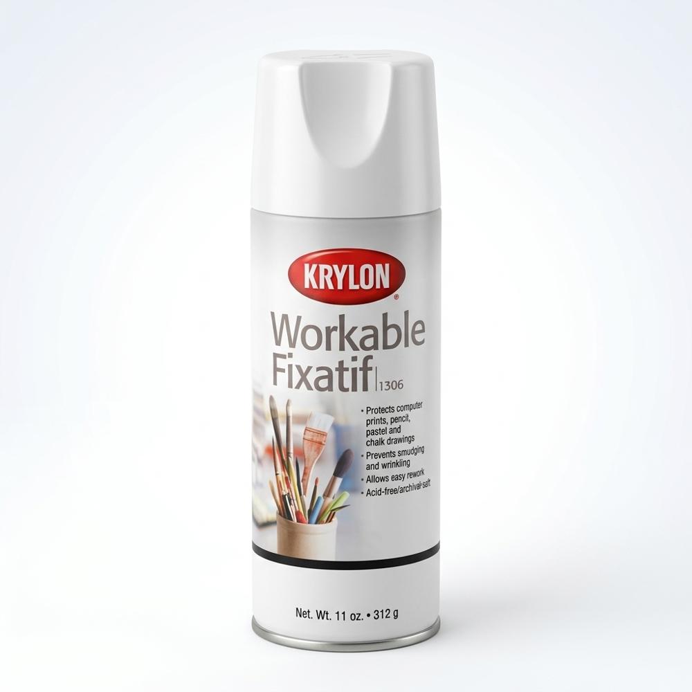 spray fixative that stops home-printed ink running under wet glue