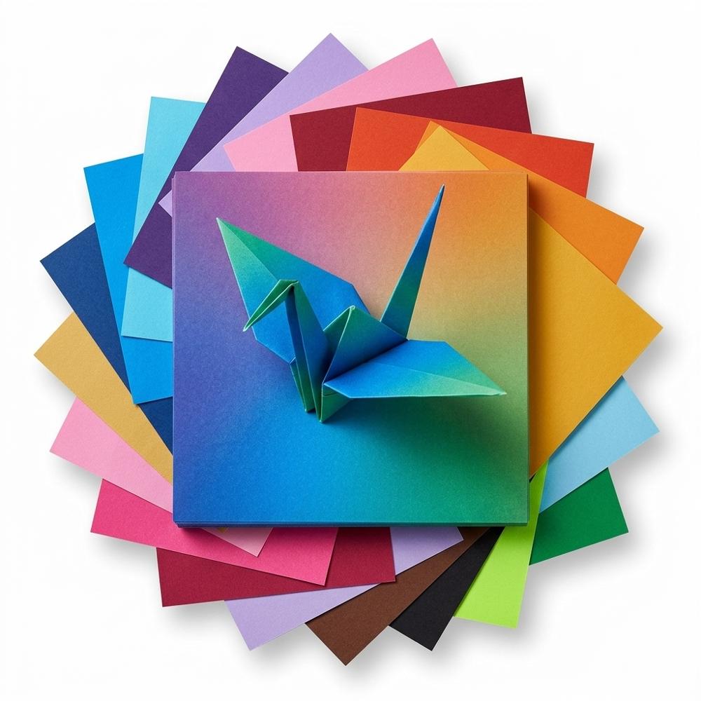 Double-Sided Colorful Origami Paper