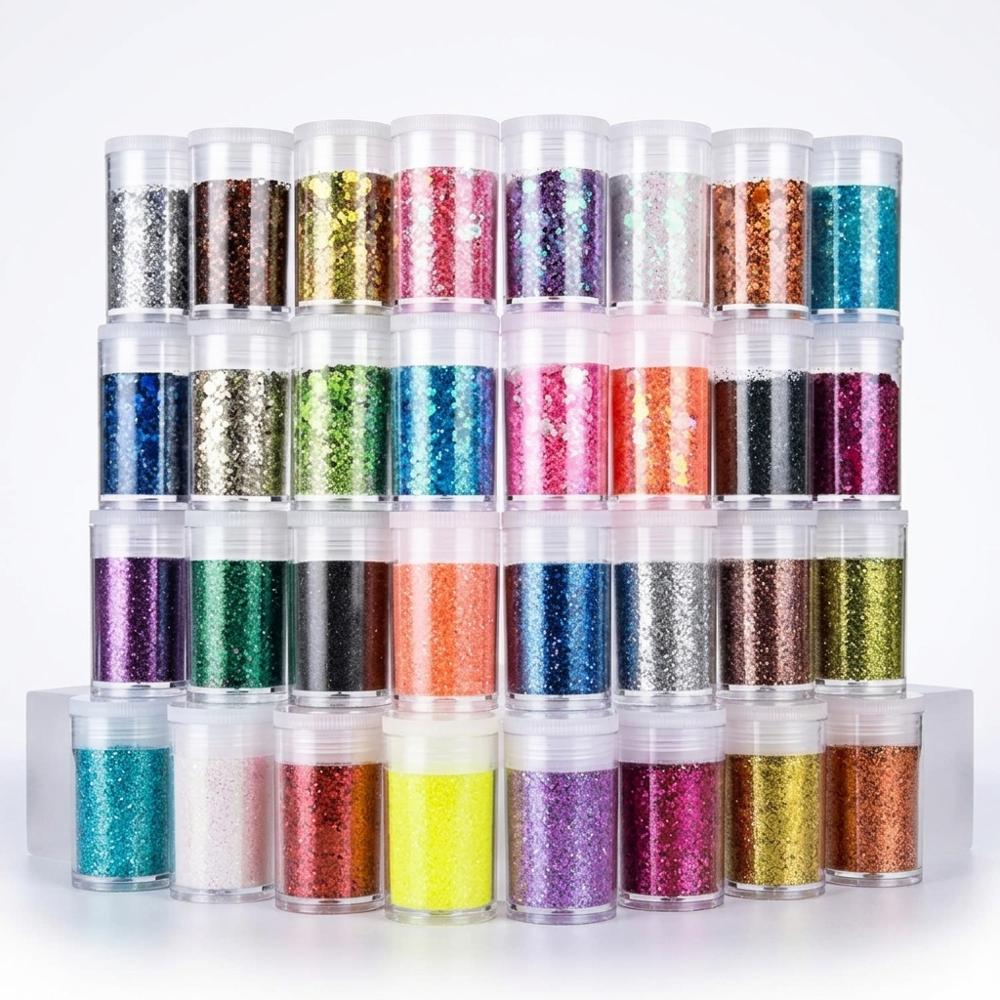 Vibrant Multi-Texture Craft Glitter Set