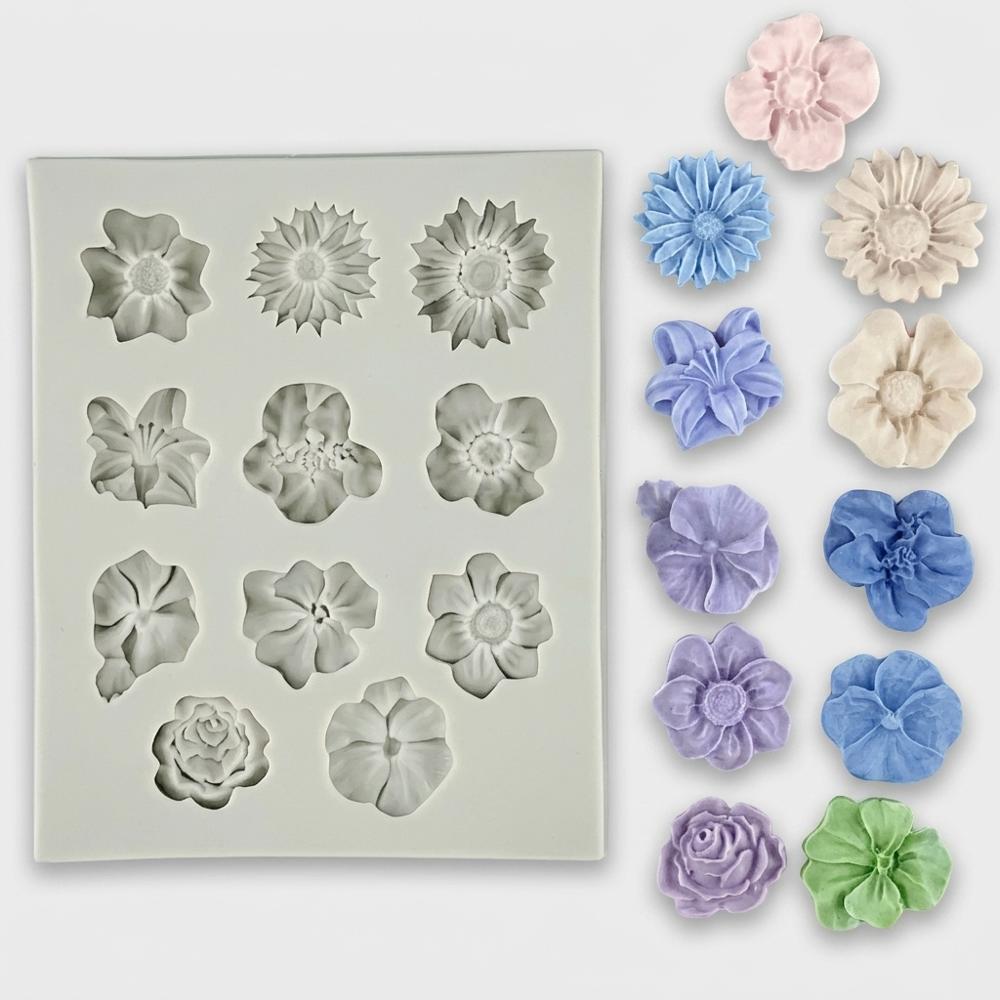 Flower-Shaped Polymer Clay Molds