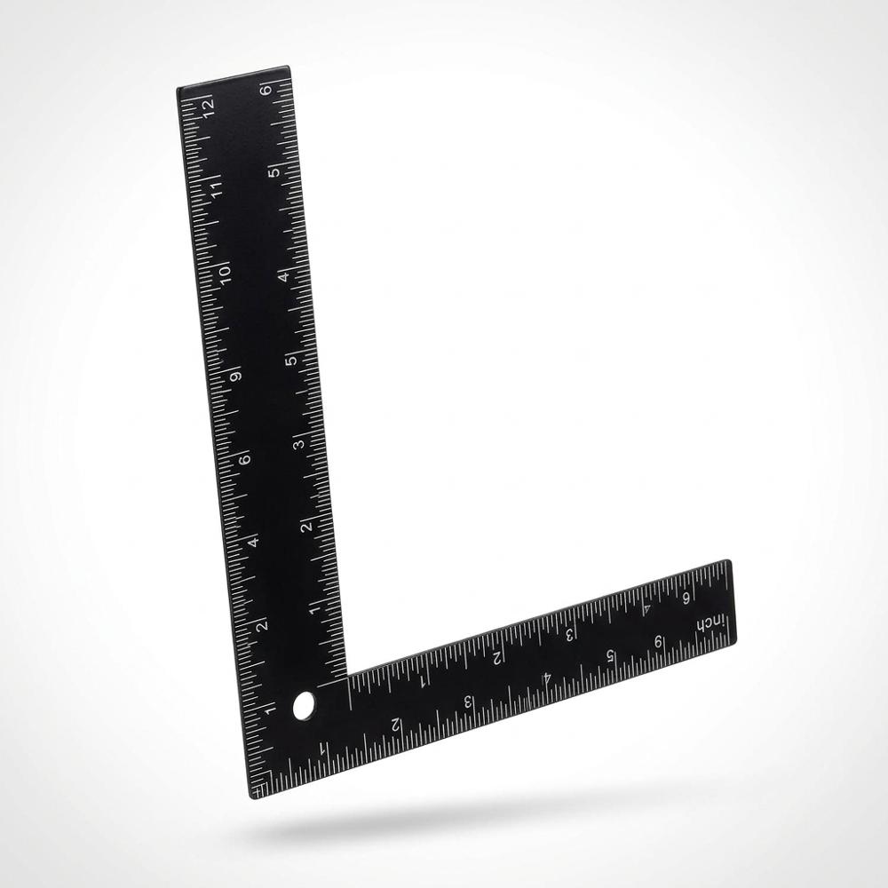 metal L-square for squaring cards and cutting true corners
