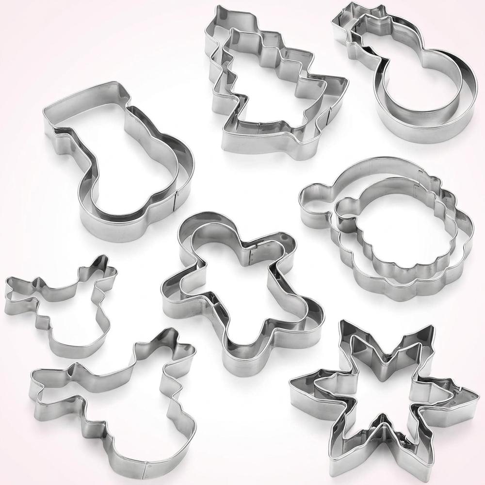 large stainless steel Christmas cookie cutters for cut-out shapes