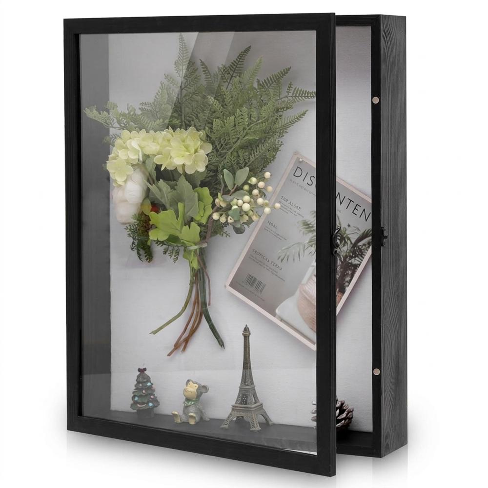 large deep shadow box in solid pine for ambitious multi-layer compositions