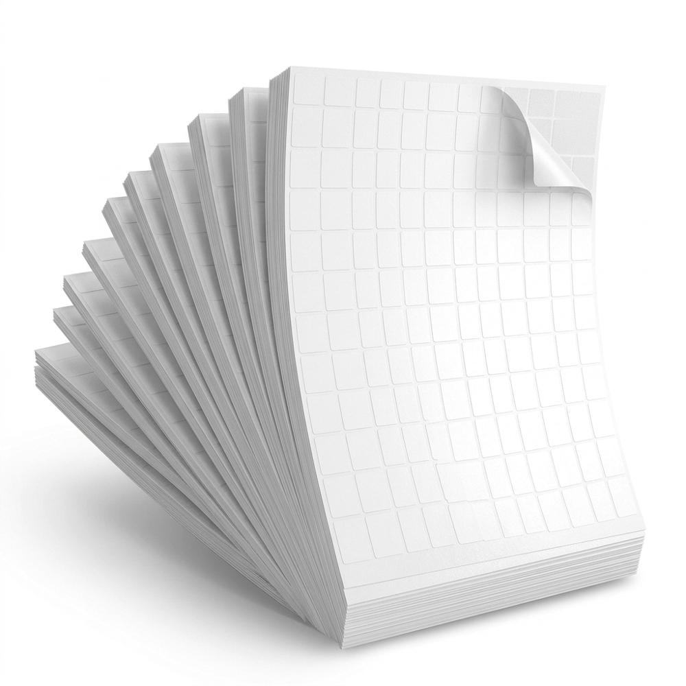 Double-sided foam squares for popping up card layers