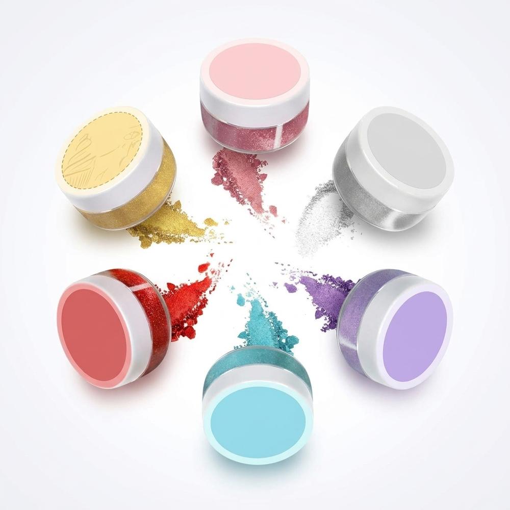 edible metallic luster dust for brushing shimmer onto dried icing