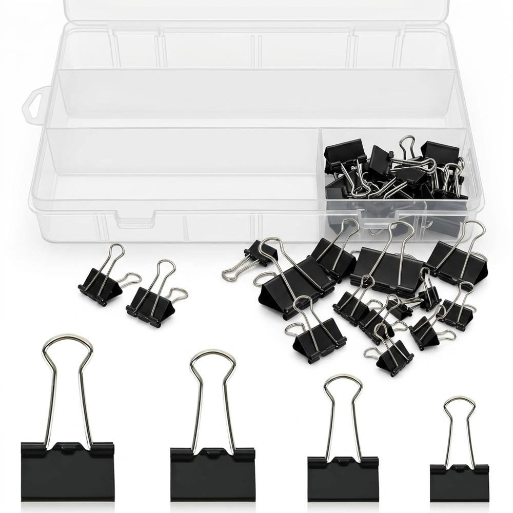 Assorted Size Binder Clip Set