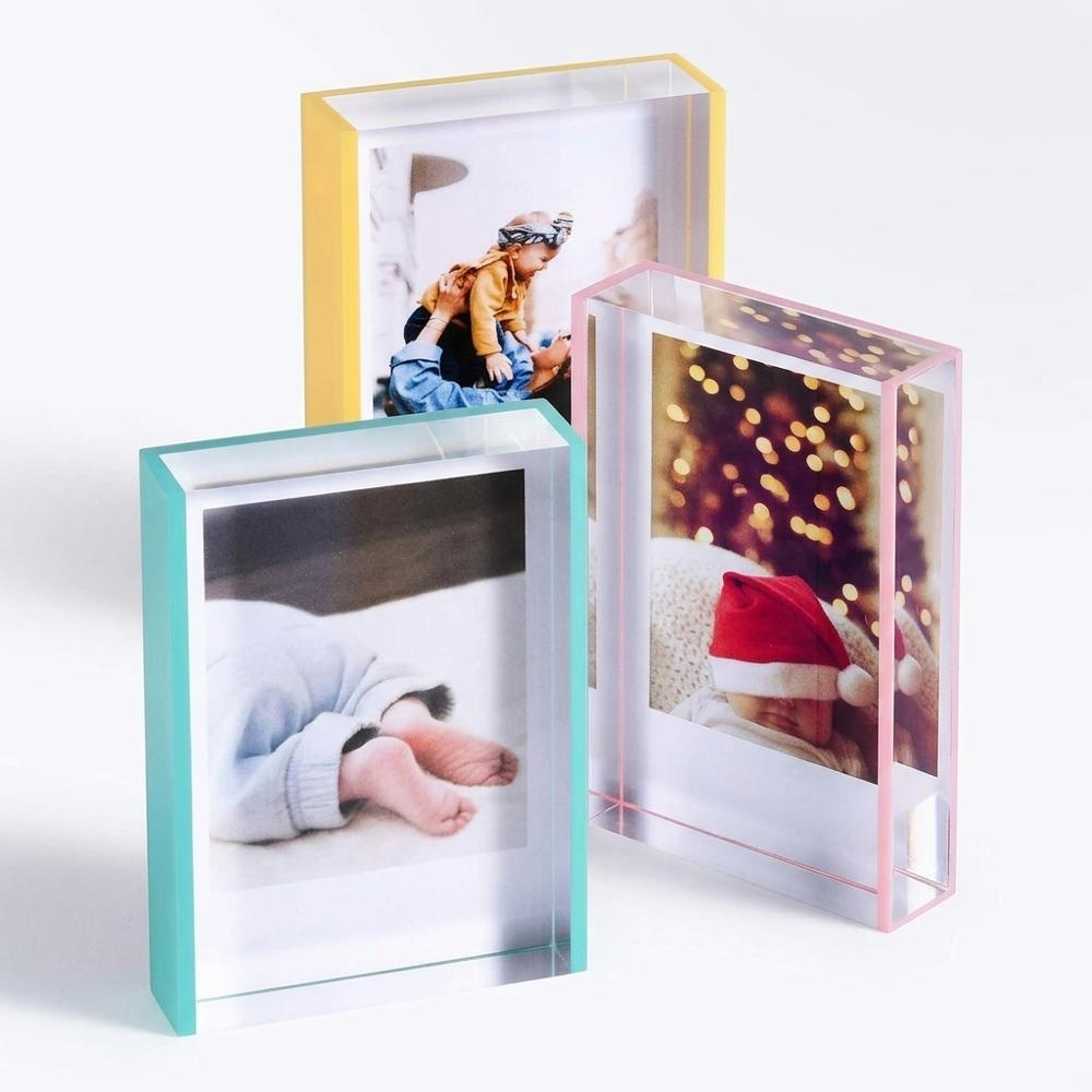 small acrylic desk frames for instant prints