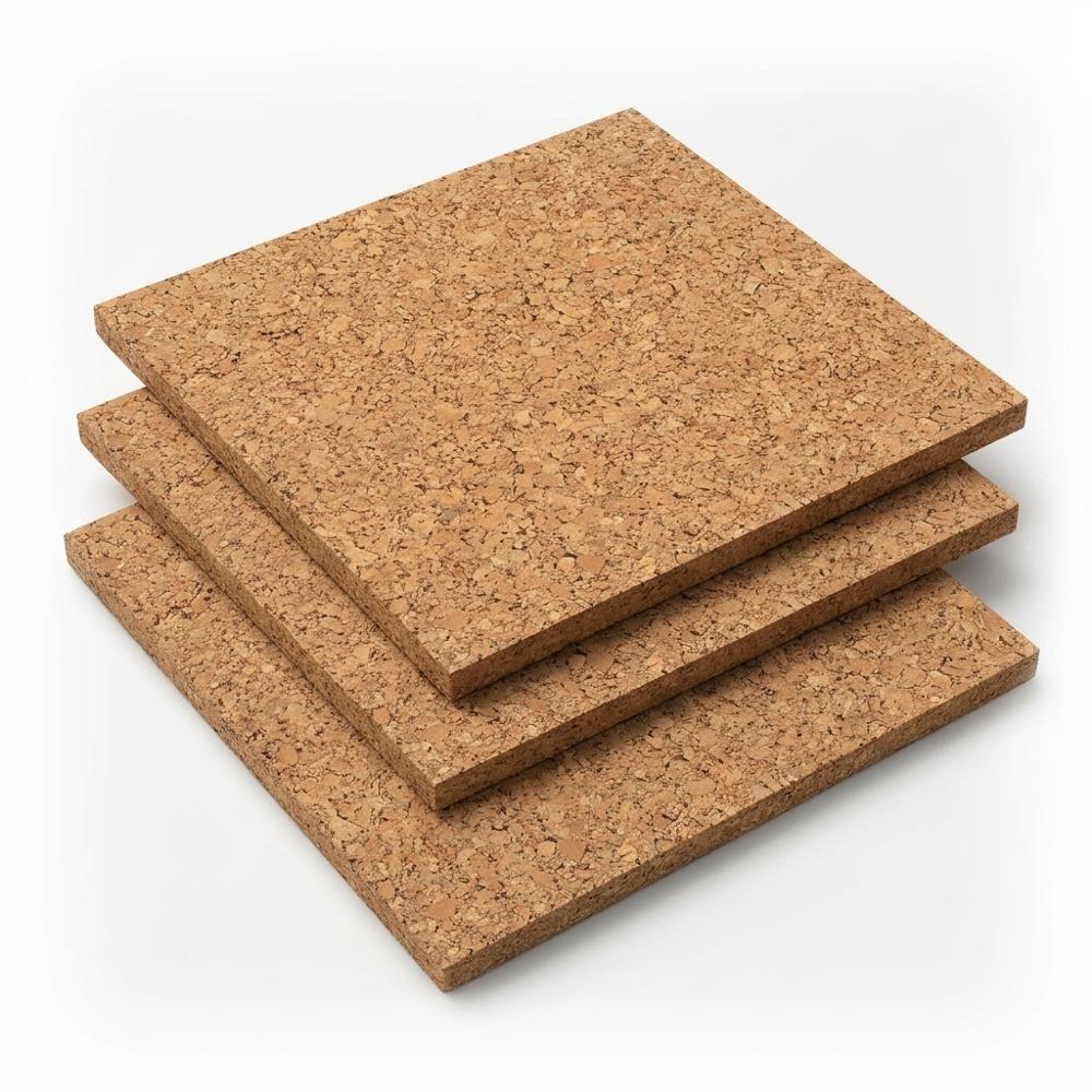 Cork boards for pinning coils over a printed pattern