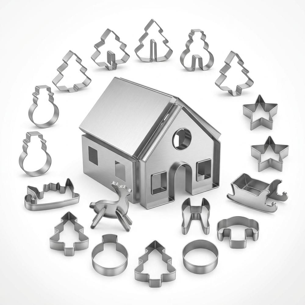 3D Gingerbread House Cookie Cutters